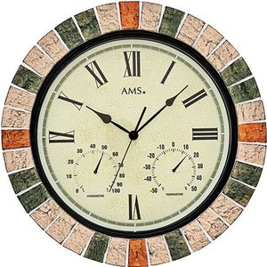 AMS Design Nástěnné hodiny s teploměrem a vlhkoměrem 9620 obraz