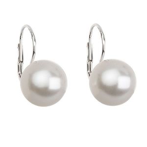 Troli Elegantní perlové náušnice s klapkou Pearl White 71106.1 71107.1 1 cm obraz