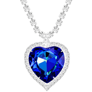 Preciosa Nádherný náhrdelník modré srdce s českým křišťálem 2025 46 obraz