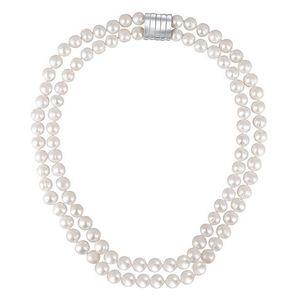JwL Luxury Pearls Dvojitý/dvouřadý náhrdelník z pravých bílých perel JL0656 obraz