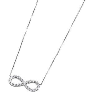Lotus Silver Třpytivý stříbrný náhrdelník s čirými zirkony Nekonečno LP1253-1/1 obraz