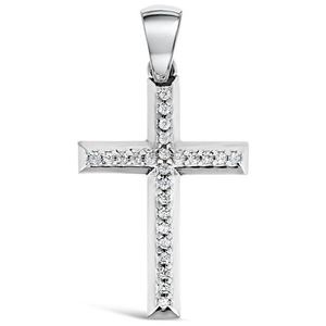 Brilio Silver Stříbrný přívěsek křížek se zirkony CRS177 obraz