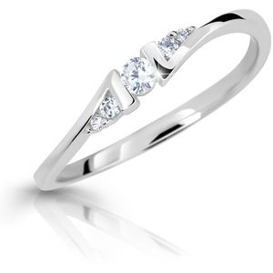 Cutie Diamonds Půvabný prsten z bílého zlata s brilianty DZ6720-3054-00-X-2 48 mm obraz