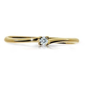 Cutie Diamonds Třpytivý prsten ze žlutého zlata s briliantem DZ6733-2948-00-X-1 48 mm obraz