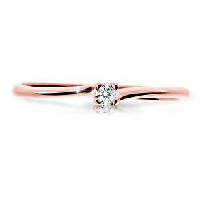 Cutie Diamonds Třpytivý prsten z růžového zlata s briliantem DZ6733-2948-00-X-4 48 mm obraz