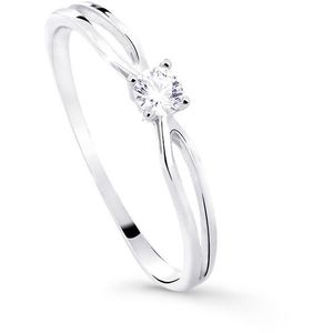 Cutie Diamonds Třpytivý zásnubní prsten z bílého zlata s briliantem DZ8027-00-X-2 48 mm obraz