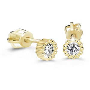 Cutie Diamonds Minimalistické náušnice pecky ze žlutého zlata s brilianty DZ60236-30-00-X-1 obraz