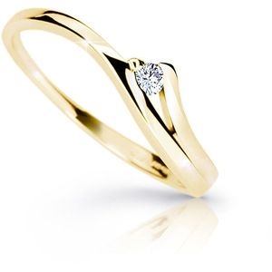 Cutie Diamonds Půvabný prsten ze žlutého zlata s briliantem DZ6818-1718-00-X-1 48 mm obraz