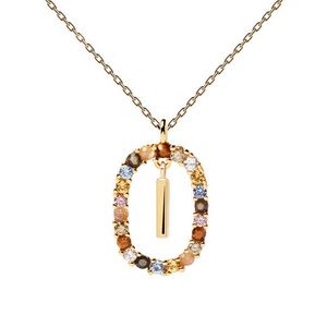 PDPAOLA Krásný pozlacený náhrdelník písmeno "I" LETTERS CO01-268-U (řetízek, přívěsek) obraz