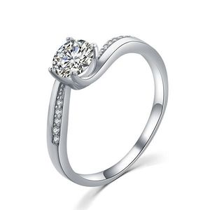 MOISS Elegantní stříbrný prsten s čirými zirkony R00005 48 mm obraz