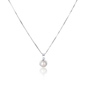 JwL Luxury Pearls Něžný náhrdelník s pravou bílou perlou JL0676 (řetízek, přívěsek) obraz