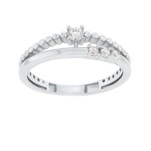 Brilio Silver Něžný stříbrný prsten se zirkony GR045W 48 mm obraz