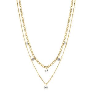 Brosway Pozlacený dvojitý náhrdelník s krystaly Symphonia BYM82 obraz