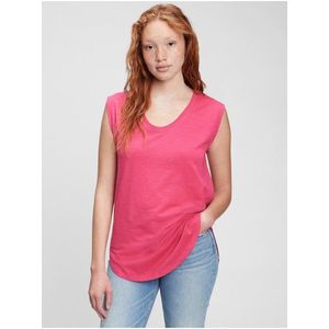 Růžové dámské tričko muscle tunic obraz