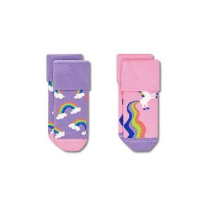 Happy Socks - Dětské ponožky Rainbow & Unicor (2-Pack) obraz
