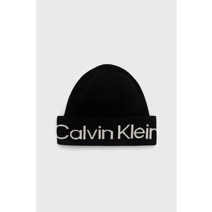 Calvin Klein - Čepice se směsí kašmíru obraz