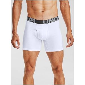 Bílé boxerky Under Armour UA Charged Cotton 6in 3 Pack obraz