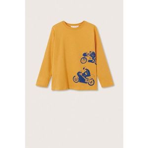 Mango Kids - Dětská bavlněná košile s dlouhým rukávem Racing obraz