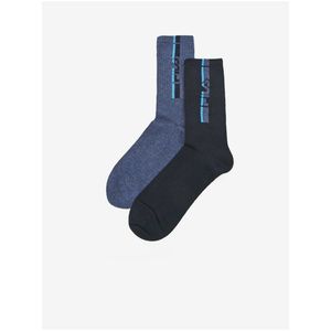 Sada dvou párů pánských vzorovaných ponožek v modré barvě FILA obraz