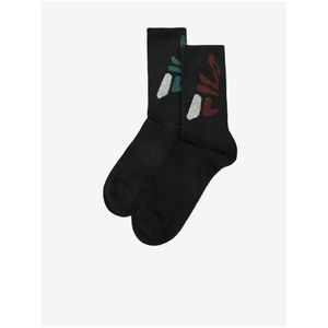 Sada dvou párů pánských vzorovaných ponožek v černé barvě FILA obraz