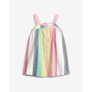 GAP Baby Stripe Button Šaty dětské Vícebarevná obraz