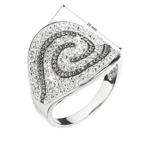 Evolution Group Stříbrný prsten s krystaly Swarovski bílo-šedý 35052.3 bl.diamond obraz