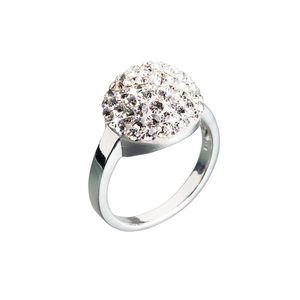 Evolution Group Stříbrný prsten s krystaly bílá boule 735013.11 crystal obraz