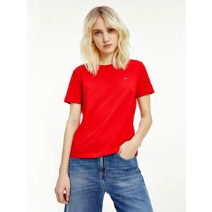 Tommy Jeans dámské červené tričko Jersey obraz