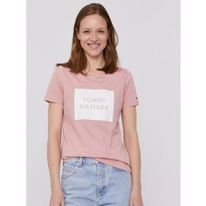 Tommy Hilfiger dámské růžové tričko Box obraz