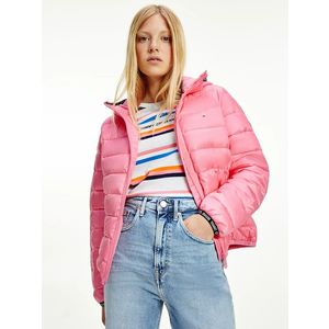 Tommy Jeans dámská růžová bunda obraz