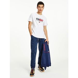 Tommy Jeans pánské bílé triko ESSENTIAL GRAPHIC obraz