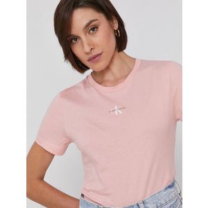 Calvin Klein dámské růžové tričko obraz