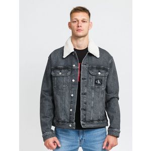 Calvin Klein pánská šedá džínová bunda obraz