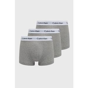 3PACK pánské boxerky Calvin Klein šedé obraz
