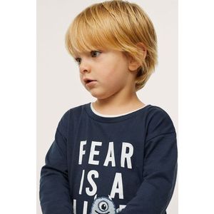 Mango Kids - Dětská bavlněná košile s dlouhým rukávem Fear obraz