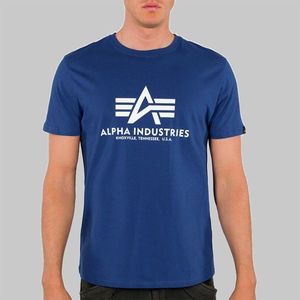 Pánské tričko Alpha Industries Basic T-Shirt Blue obraz