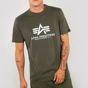 Pánské tričko Alpha Industries Basic T-Shirt Dark Olive obraz