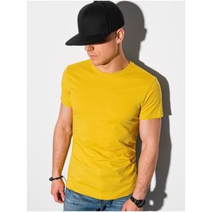 Žluté pánské basic tričko Ombre Clothing obraz