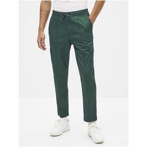 Tmavě zelené kalhoty Celio Sonar obraz