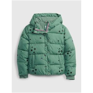 Zelená holčičí bunda prošívaná zimní GAP obraz