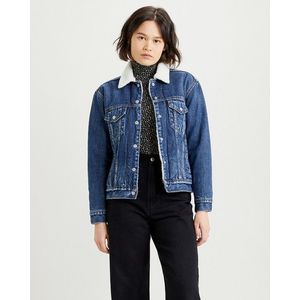 Levi's® Ex-Boyfriend Sherpa Trucker Bunda Modrá obraz