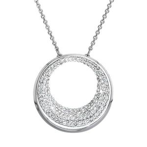 Evolution Group Stříbrný náhrdelník s krystaly Preciosa bílý 32026.1 crystal obraz
