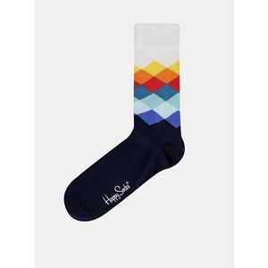 Tmavě modré vzorované ponožky Happy Socks obraz