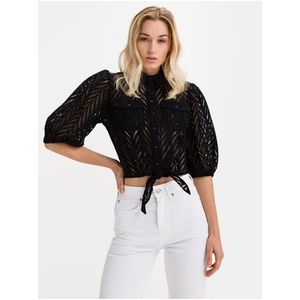 Černý dámský crop top Guess Phoebe obraz