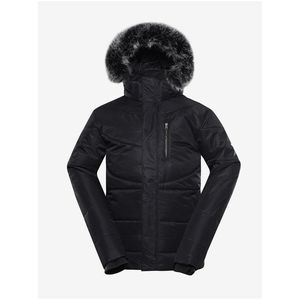 Černá pánská zimní bunda s kapucí Alpine Pro GABRIELL 5 obraz