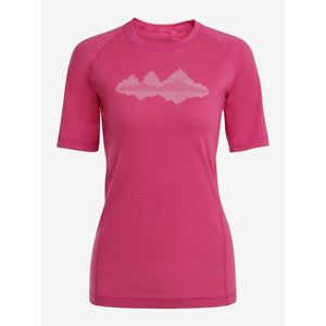 Růžové dámské tričko z merino vlny ALPINE PRO REVINA obraz