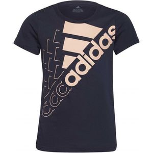 adidas LOGO TEE Dívčí tričko, tmavě modrá, velikost obraz