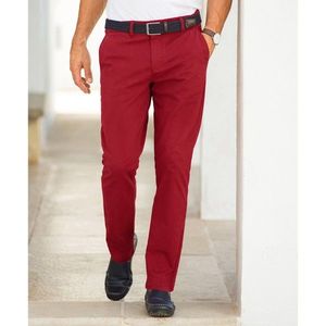 Chino jednobarevné kalhoty červená 46 obraz