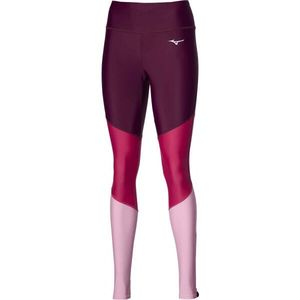 Mizuno CORE LONG TIGHT Dámské běžecké elastické kalhoty, vínová, velikost obraz