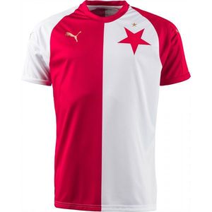 Puma SK SLAVIA HOME KIDS Originální fotbalový dres, červená, velikost obraz